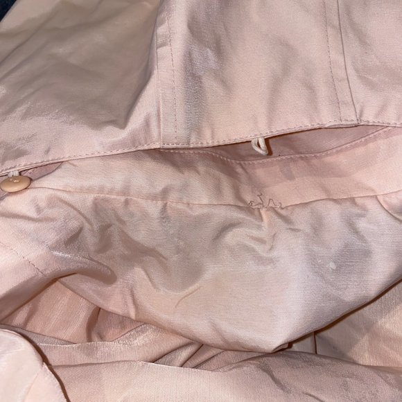 Steve Madden Hooded Trench Coat Jacket Womens Small Belt Romantic Pink Jacket - Picture 4 of 5